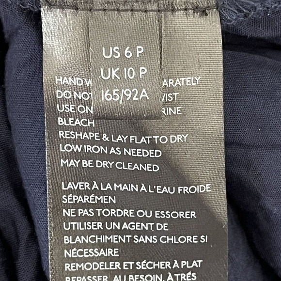 Anthropologie Size 0 Dress Elmira Ruffled MIDI Drawstring Waist Paisley Navy - Picture 12 of 13